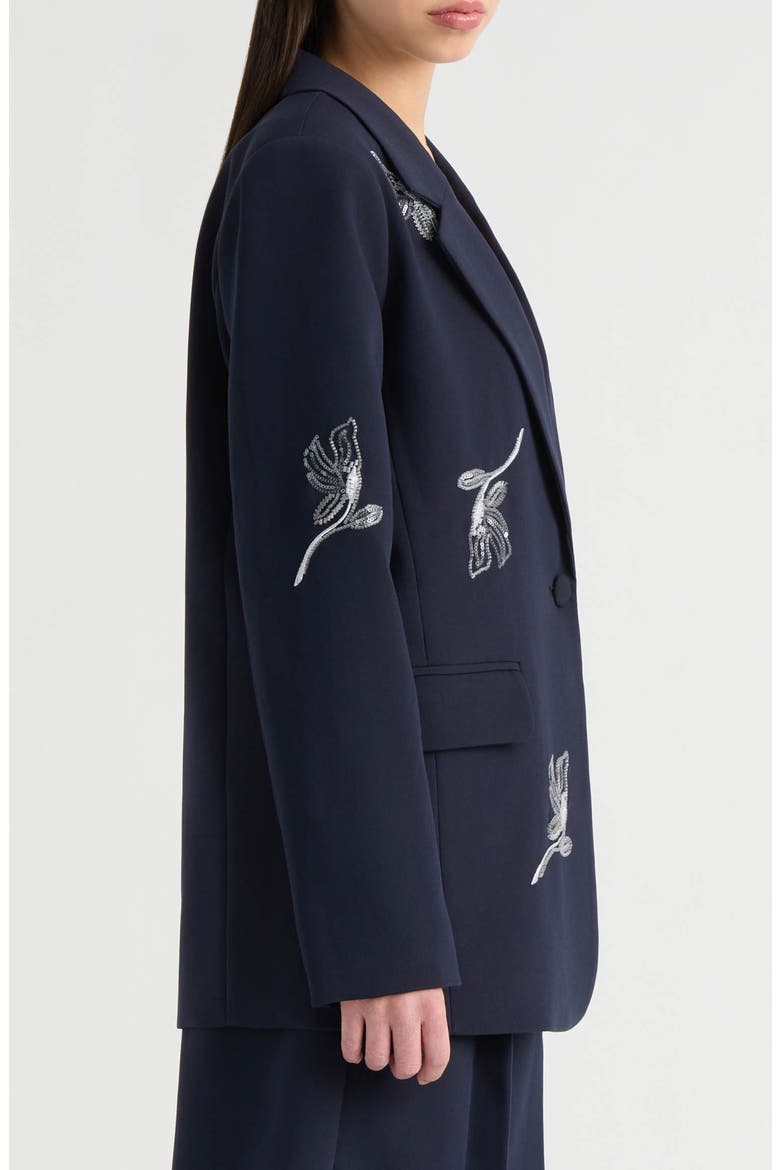 Embellished Blazer, Alternate, color, NAVY