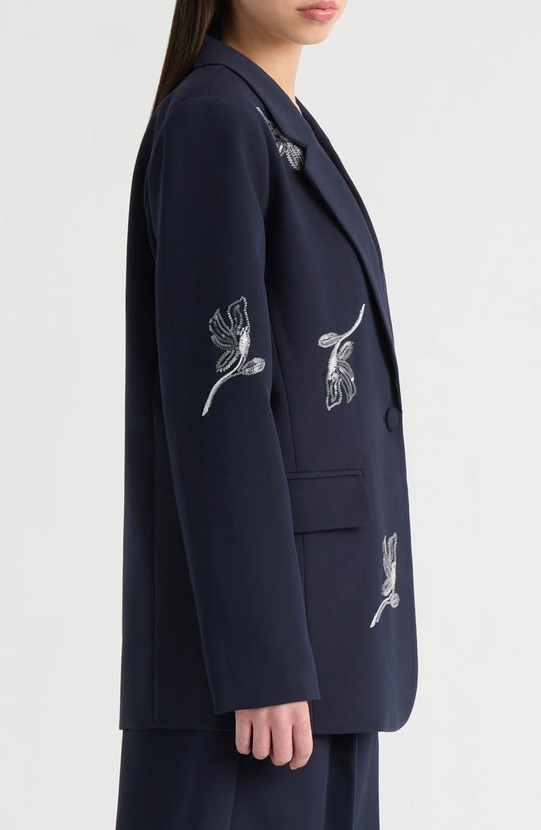NVLT Embellished Blazer, Alternate, color, Navy