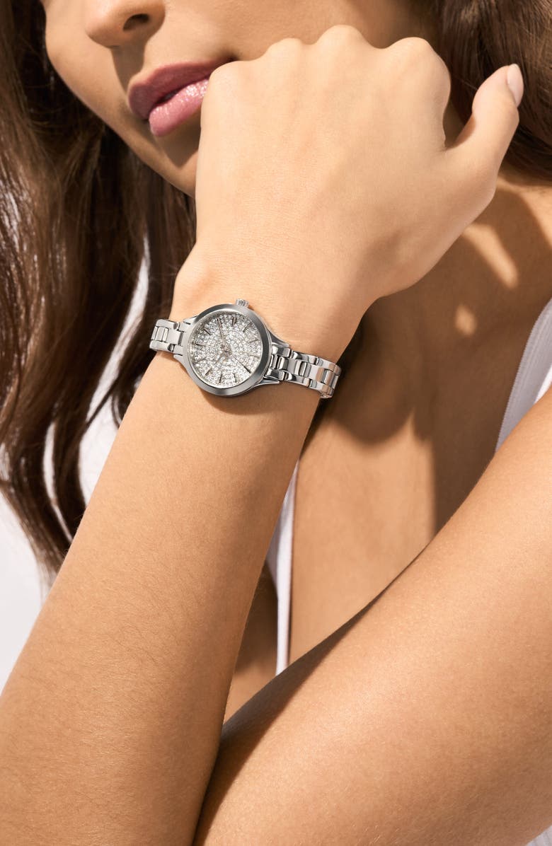 Michael Kors Aspyn Crystal Three-Hand Quartz Bracelet Watch, 28mm, Alternate, color, 