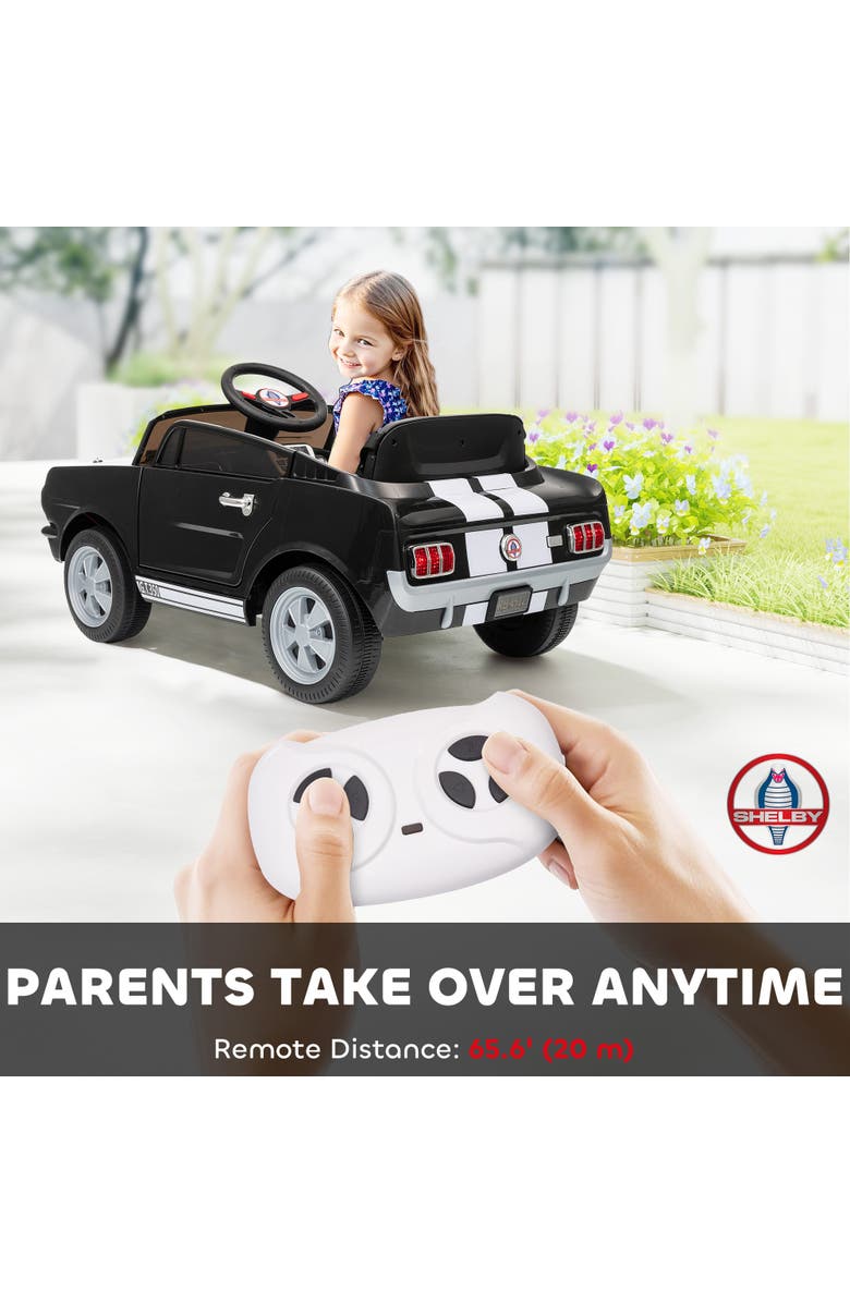 Qaba Licensed Ford Shelby GT 350 Kids Ride On, Battery-Powered, Remote, Speed, MP3, Alternate, color, Black