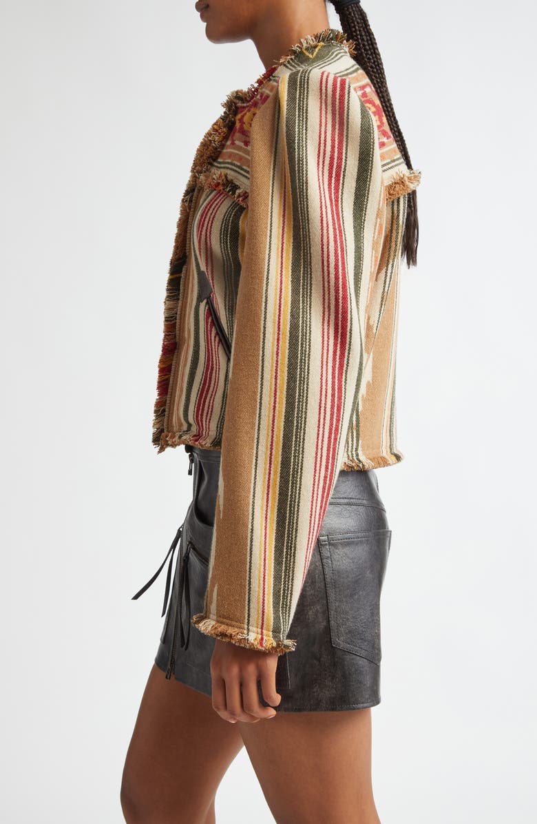 Isabel Marant Étoile Delphina Stripe Wool Blend Jacket, Alternate, color,