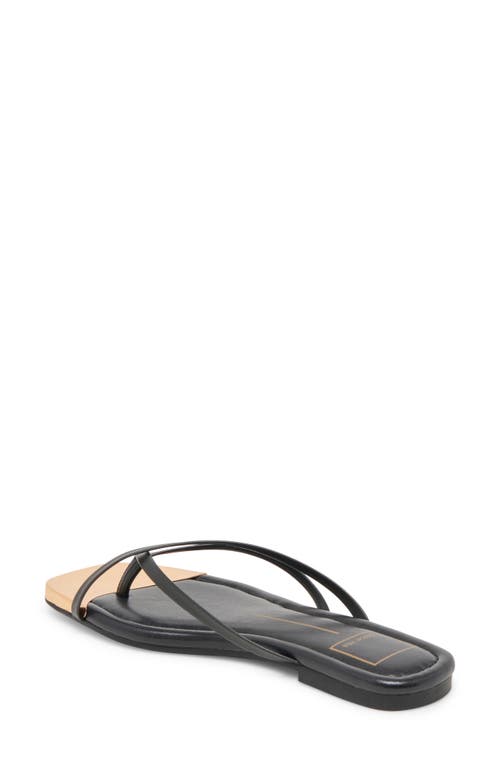 Dolce Vita Laguna Flip Flop In Black Leather