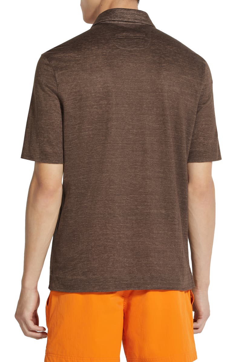 ZEGNA Linen Polo, Alternate, color,