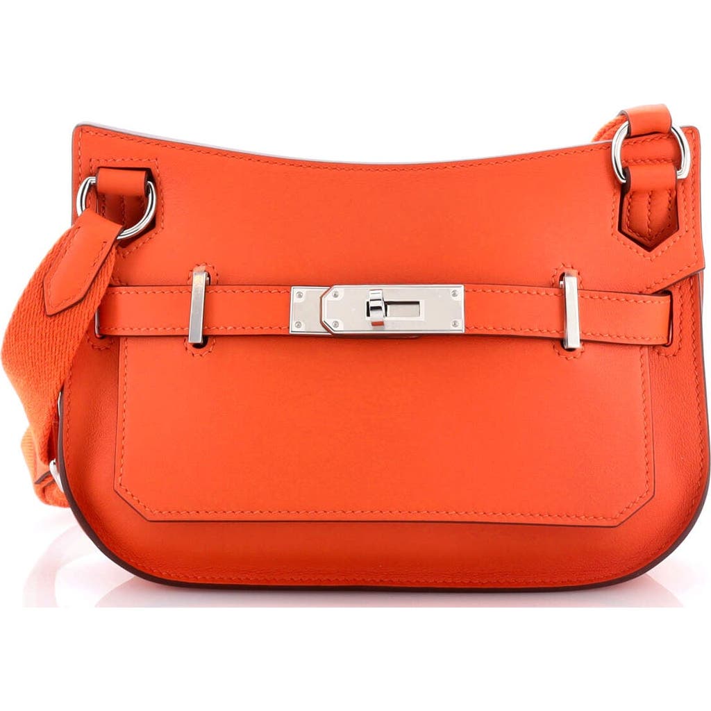 Pre-owned Hermes Hermes Jypsiere Bag Swift Mini In Orange