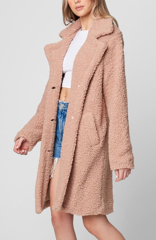 BLANKNYC BLANKNYC LONGLINE FAUX SHEARLING COAT