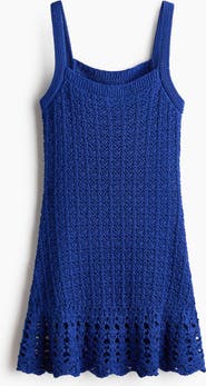 H&M Flounced Pointelle-knit Dress