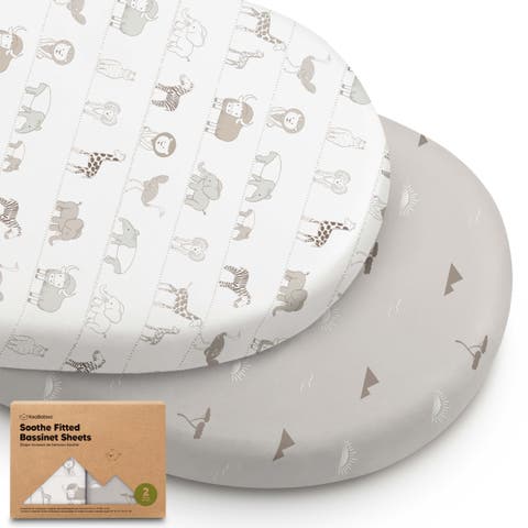 2-Pack Soothe Fitted Bassinet Sheets