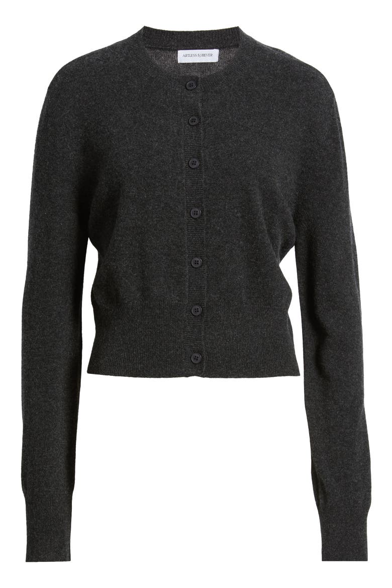 Tove Wool & Cashmere Cardigan, Alternate, color, CHARCOAL
