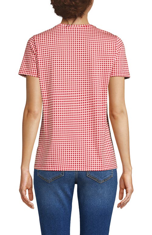 Lands' End Relaxed Supima Cotton Crew Neck T-shirt In Red