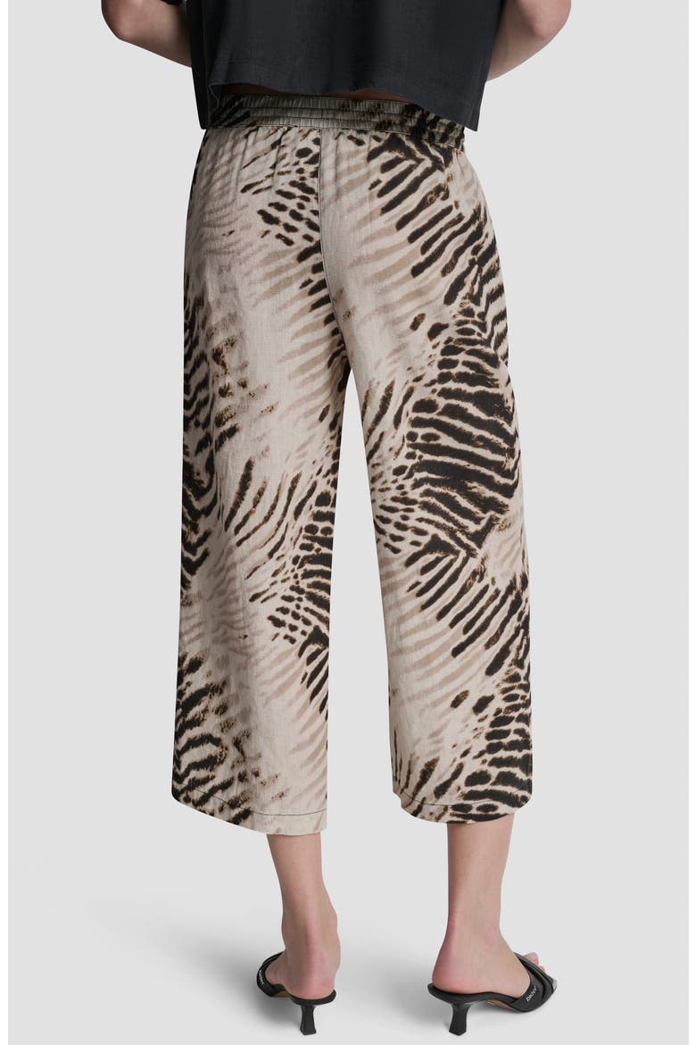 Printed Linen Drawstring Pants, Alternate, color, BRUSHED SANDBED