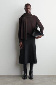 COS Curved A-Line Midi Skirt