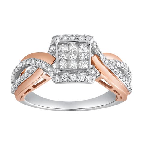 Blush Entwine 0.65 Ct 10K Gold Diamond Ring