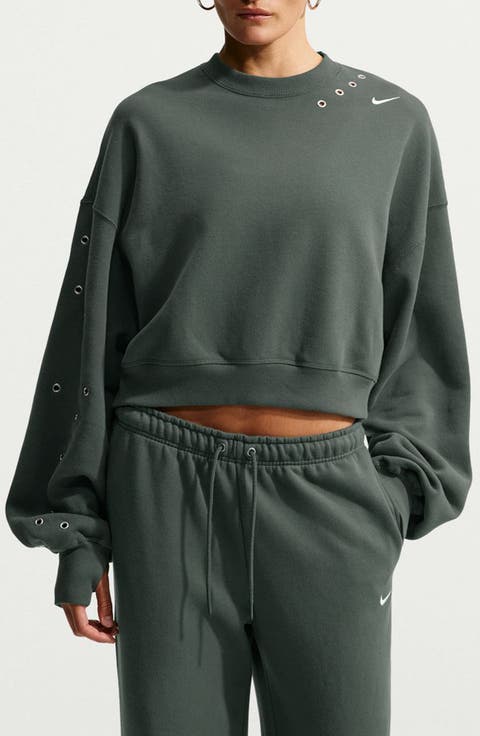 Studio Fleece Oversized Cropped Sweatshirt