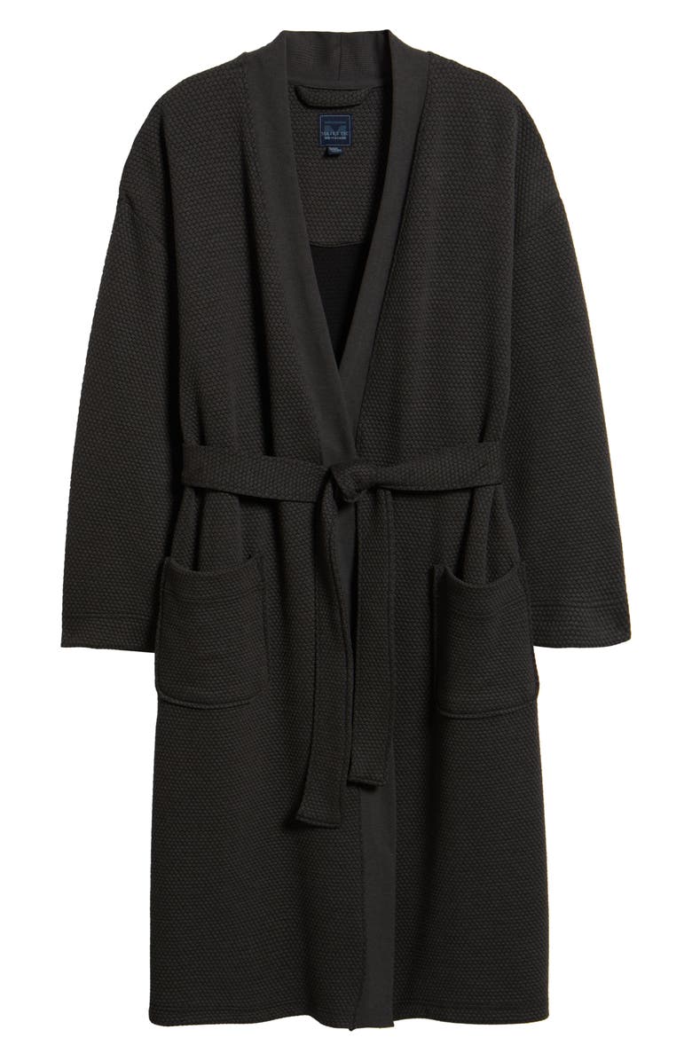 Majestic International Tomorroland Waffle Knit Robe, Alternate, color, Charcoal