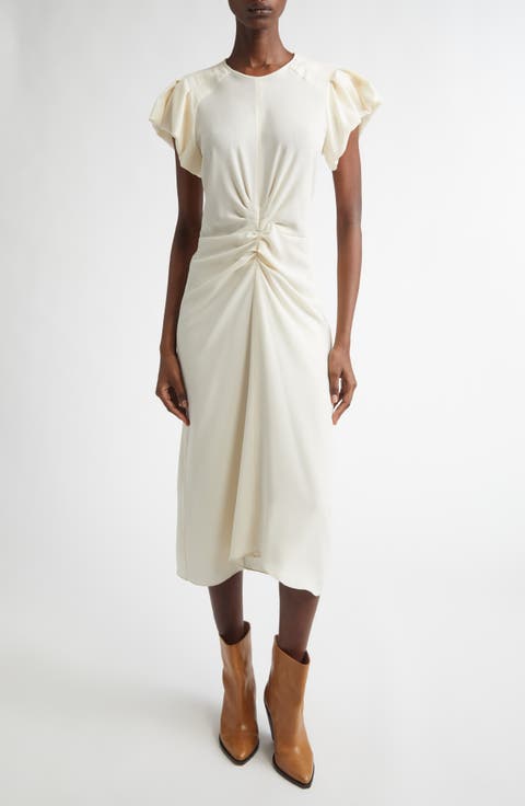 Terena Bubble Sleeve Midi Dress