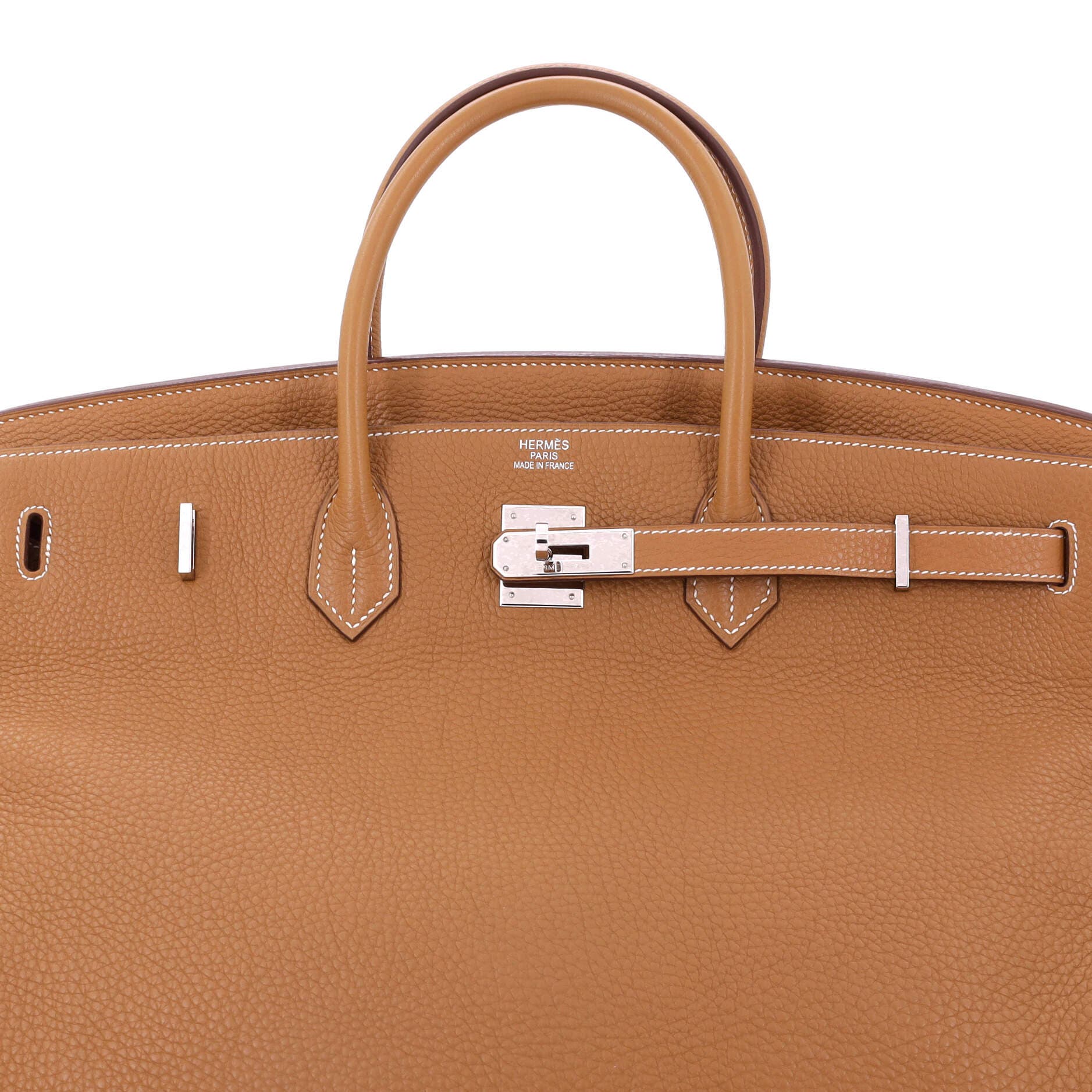 Pre-Owned Hermes Birkin Handbag Brown Togo with Palladium Hardware 40, Alternate, color, 