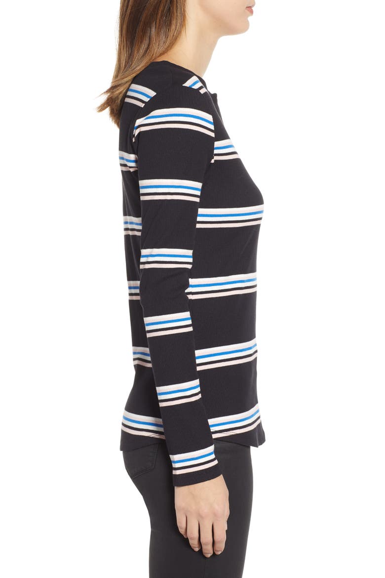 Stripe Henley, Alternate, color, BLACK SOREN STRIPE