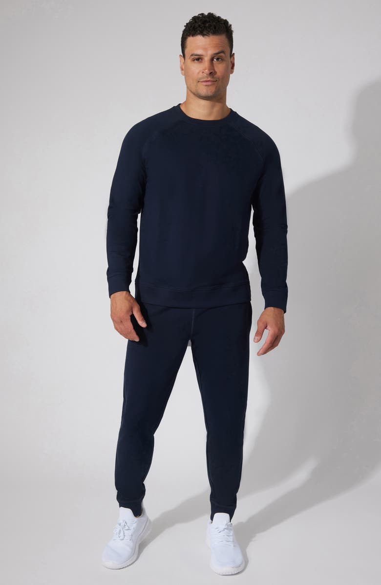 90 DEGREE BY REFLEX Mini Zurry Reunion Crewneck Sweatshirt, Alternate, color, True Navy