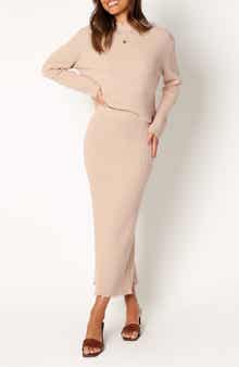 Petal & Pup Payton Mock Neck Top & Maxi Skirt Rib Set