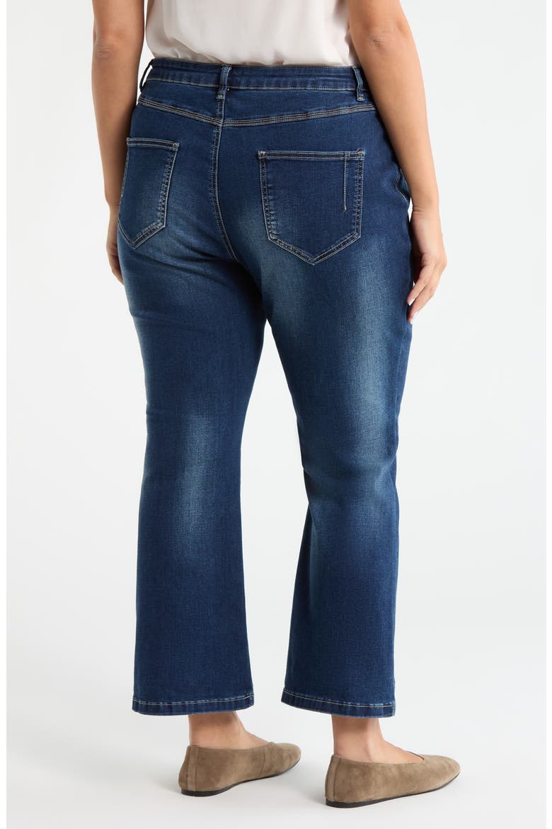 Estelle Pull-On Ankle Flare Jeans, Alternate, color, DARK MID WASH