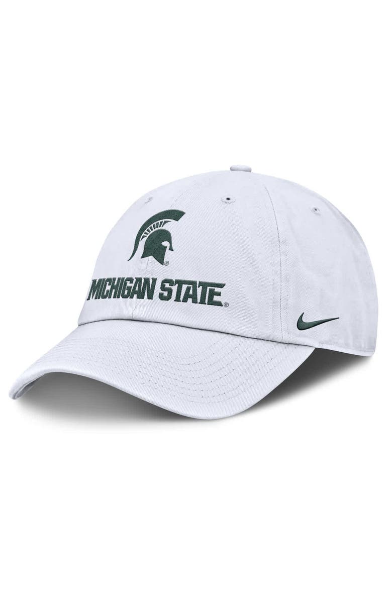 Nike Men's Nike White Michigan State Spartans 2025 Sideline Club Adjustable Hat, Main, color, 