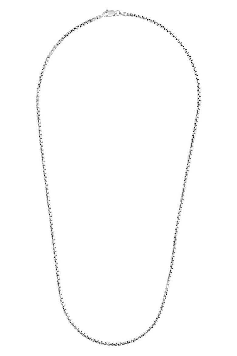 Sterling Silver Box Chain Necklace, Alternate, color, SILVER