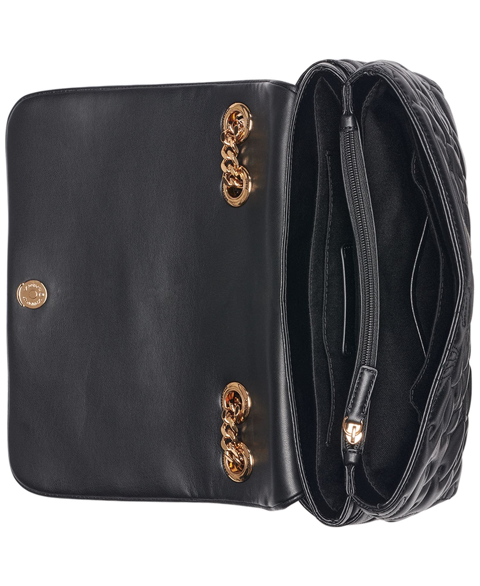 Lafayette Quilted Floral Shoulder, Alternate, color, Black/Gold