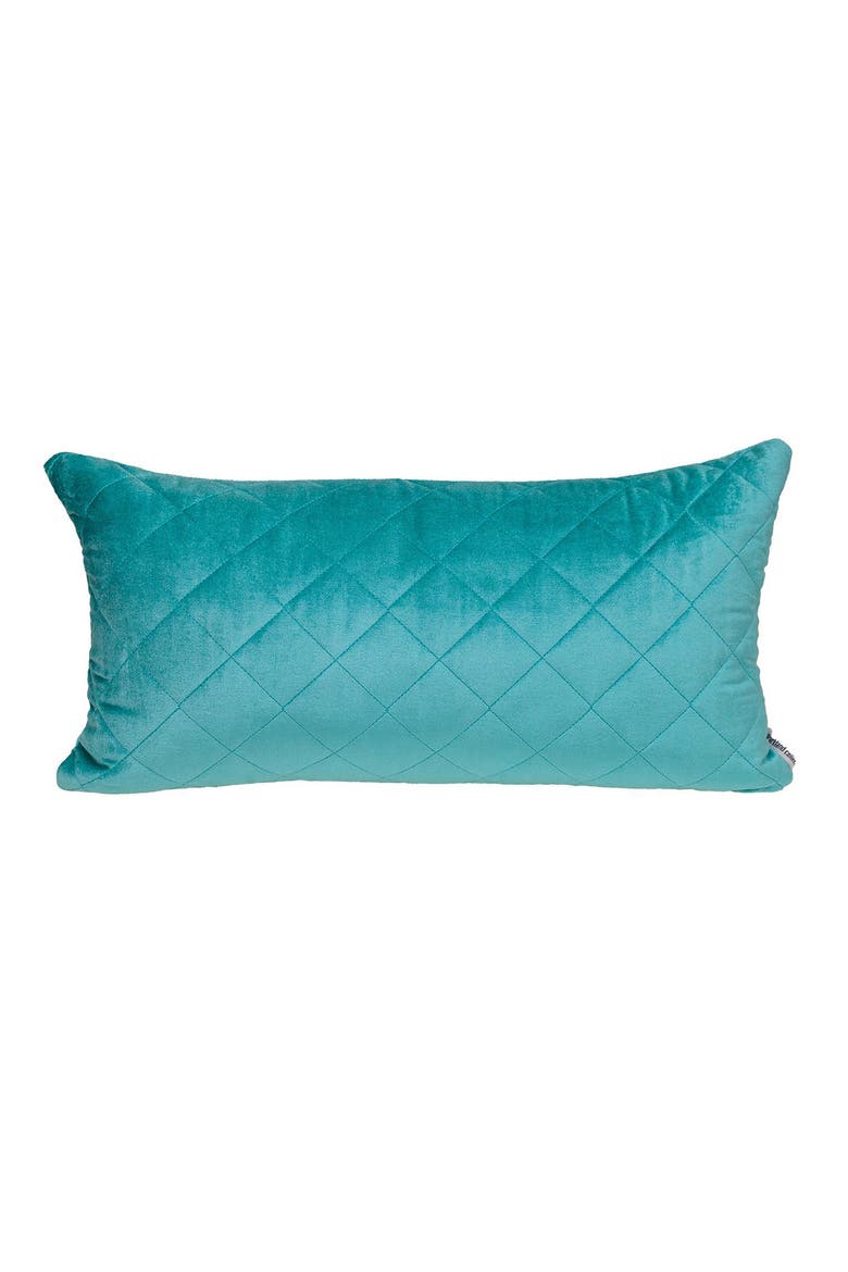 Milo Quilted Throw Pillow, Main, color, AQUA