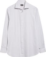 ZEGNA Centoventimila Subtle Minicheck Button-Up Shirt