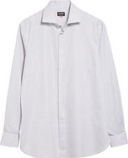 ZEGNA Centoventimila Subtle Minicheck Button-Up Shirt