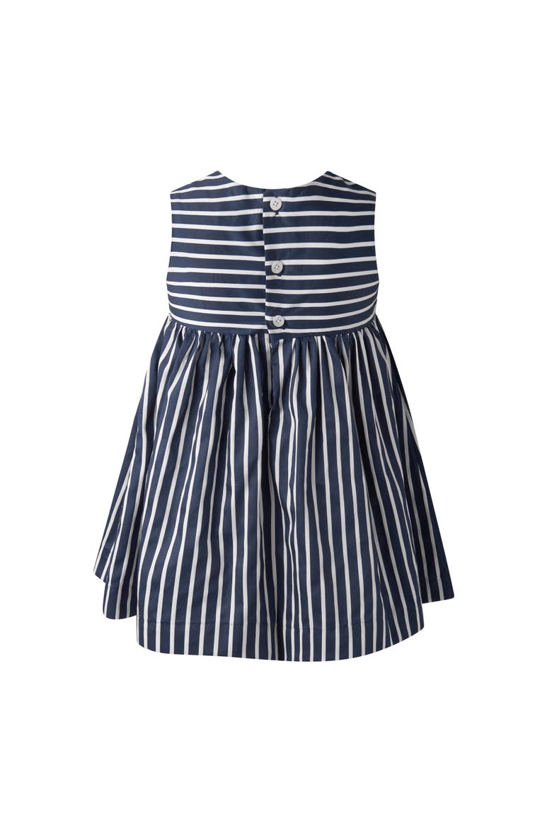 Stripe Bow Dress, Alternate, color, Navy