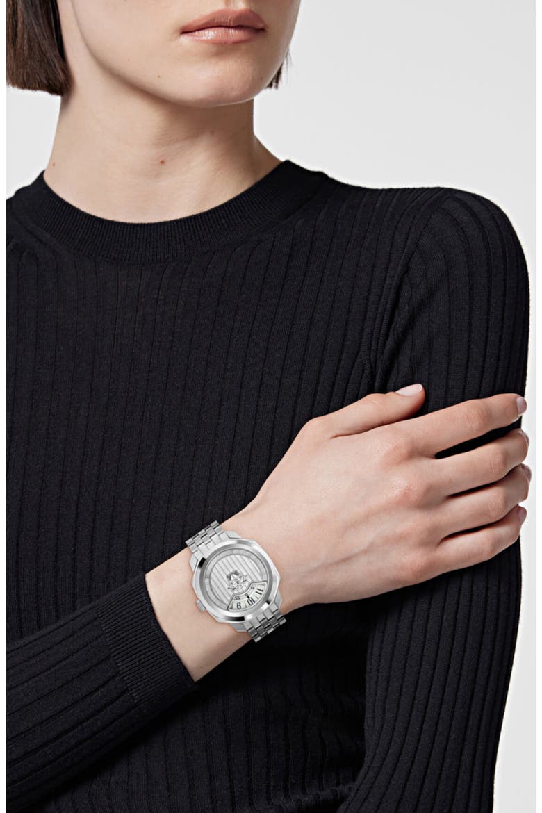 Dylos Bracelet Watch, 39mm, Alternate, color, STAINLESS STEEL