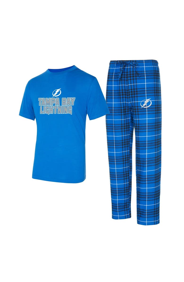 CONCEPTS SPORT Men's Concepts Sport Tampa Bay Lightning Vector T-Shirt & Pants Sleep Set, Alternate, color, Blue