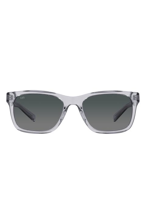 Tybee 55mm Gradient Polarized Rectangle Sunglasses