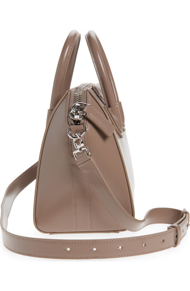 Givenchy Mini Antigona Leather Satchel, Alternate, color, Taupe
