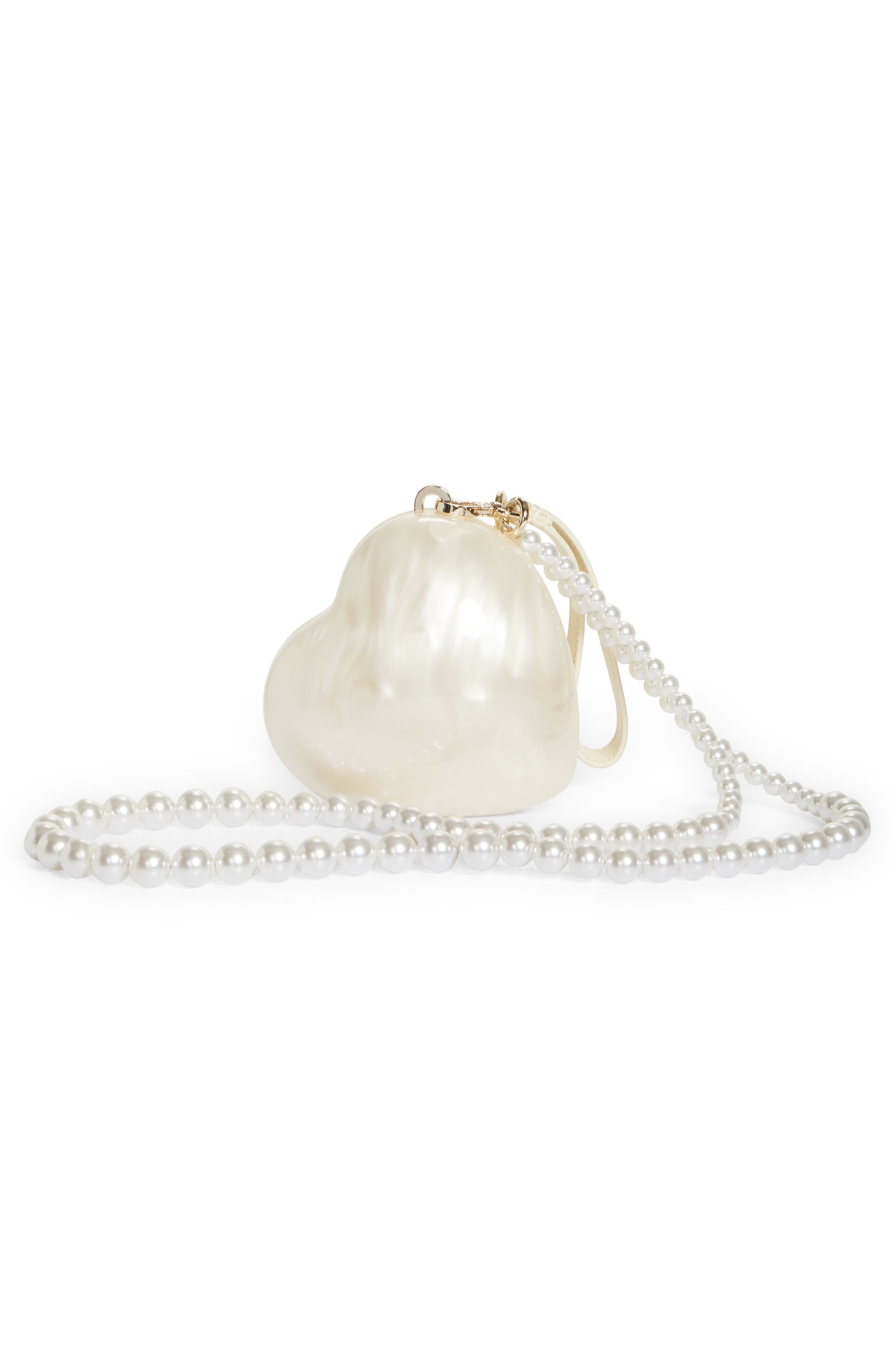 Simone Rocha Micro Heart Perspex Acrylic Minaudière, Alternate, color, 