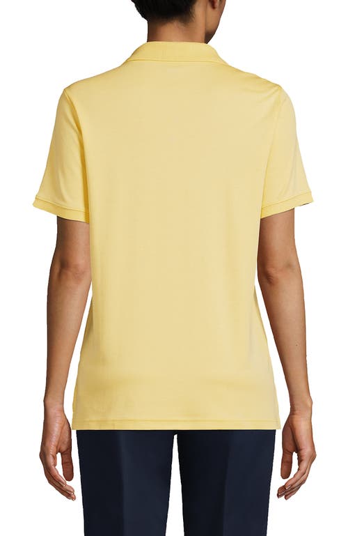 Lands' End School Uniform Short Sleeve Interlock Polo Shirt In Maize