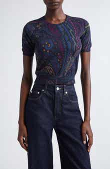 Paisley Silk & Cashmere Sweater