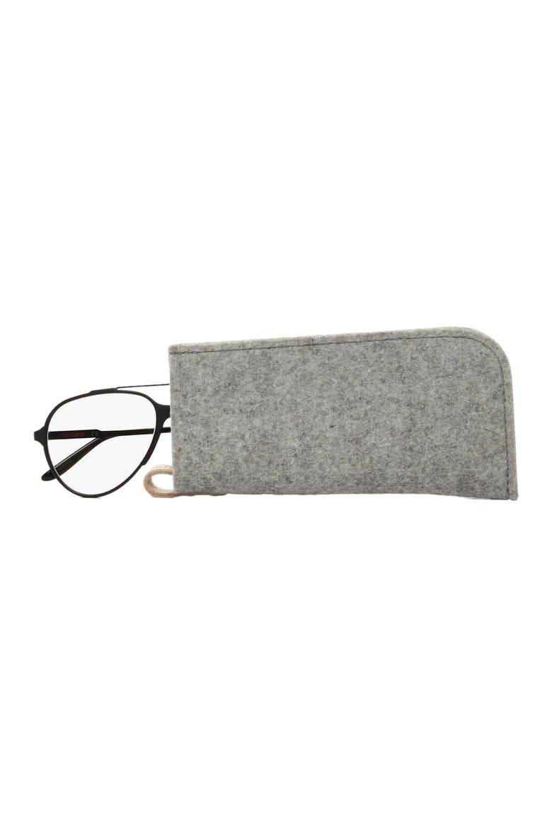 Classic Merino Wool Eyeglass Sleeve, Main, color, Granite Vachetta