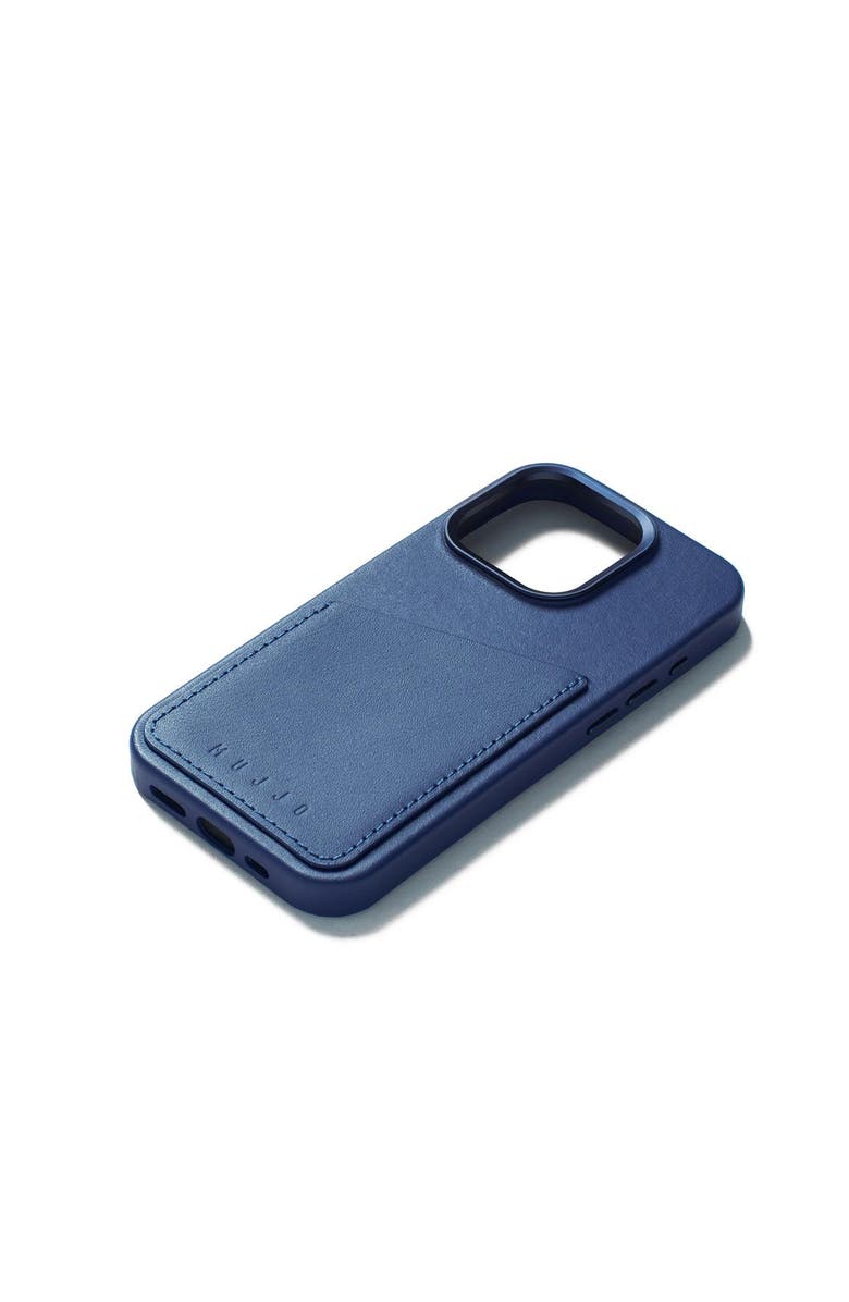 MUJJO Full Leather Wallet Case for iPhone 15 Pro, Alternate, color, Monaco Blue