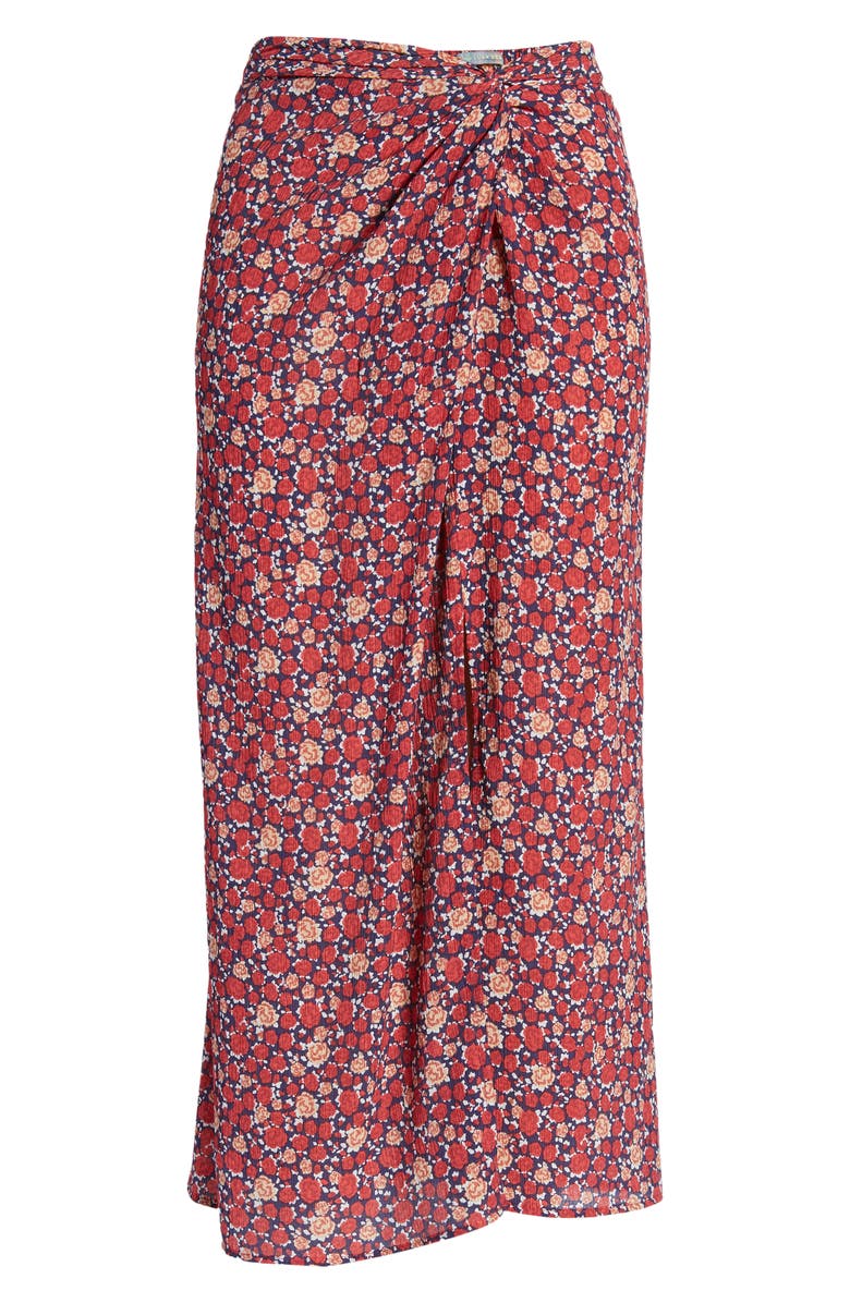 Good Luck Gem Sheer Floral Midi Skirt, Alternate, color,