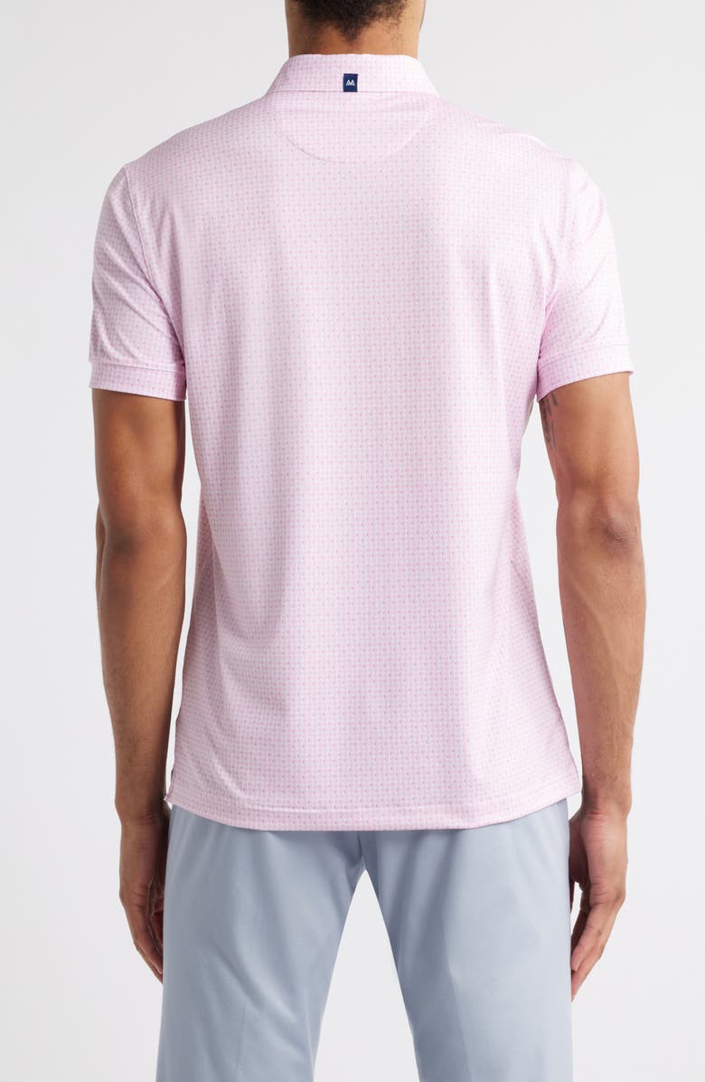 Mizzen+Main Versa Trim Fit Dot Print Golf Polo, Alternate, color, Rose Circle Geo