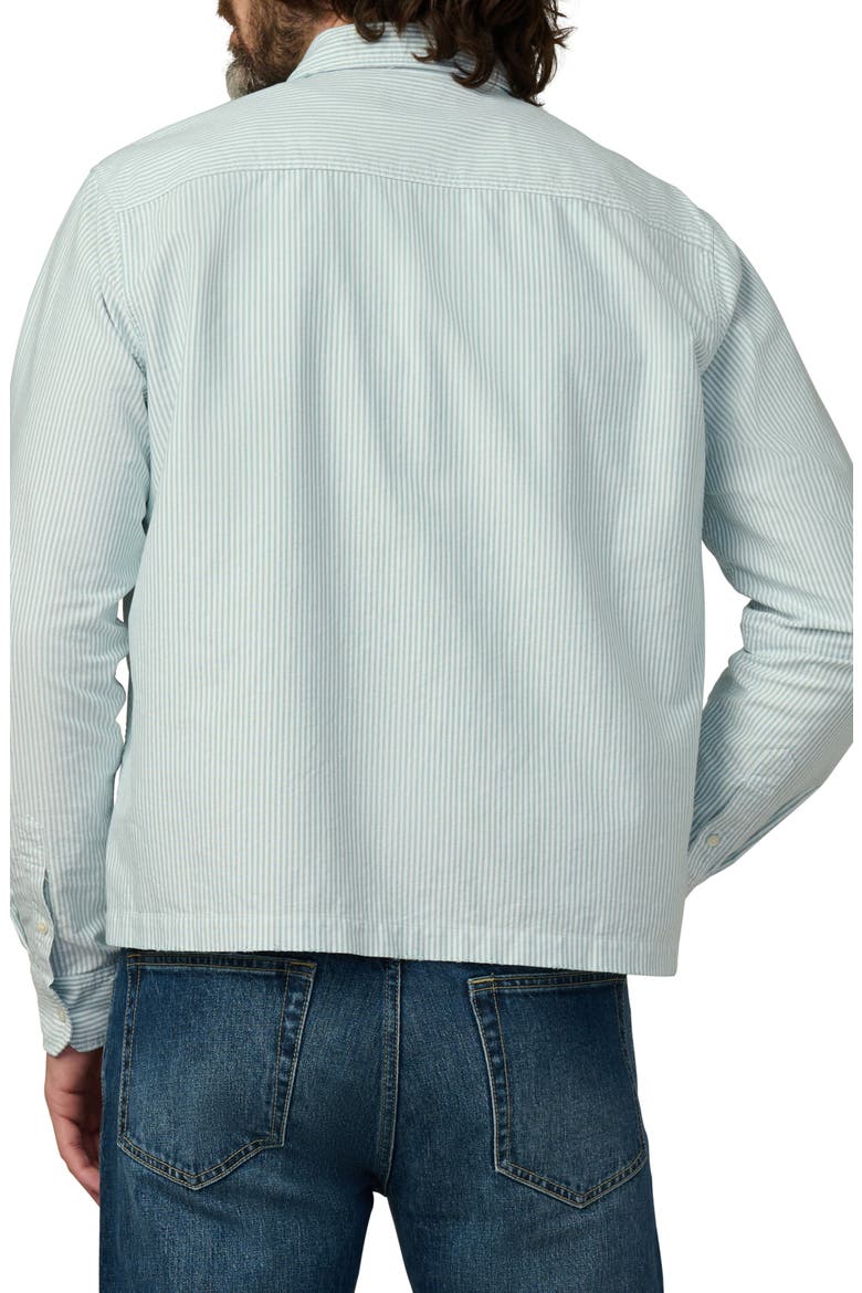 The Keanu Stripe Button-Up Shirt, Alternate, color, MALLARD GREEN