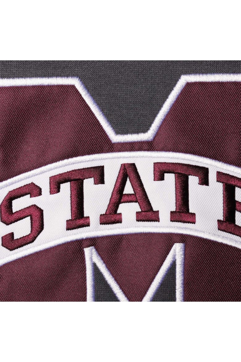 Youth Charcoal Mississippi State Bulldogs Big Logo Pullover Hoodie, Alternate, color, Charcoal