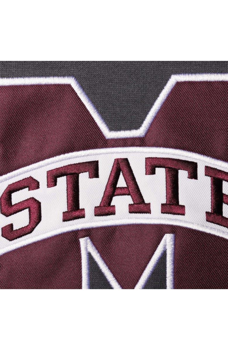 STADIUM ATHLETIC Youth Charcoal Mississippi State Bulldogs Big Logo Pullover Hoodie, Alternate, color, Charcoal
