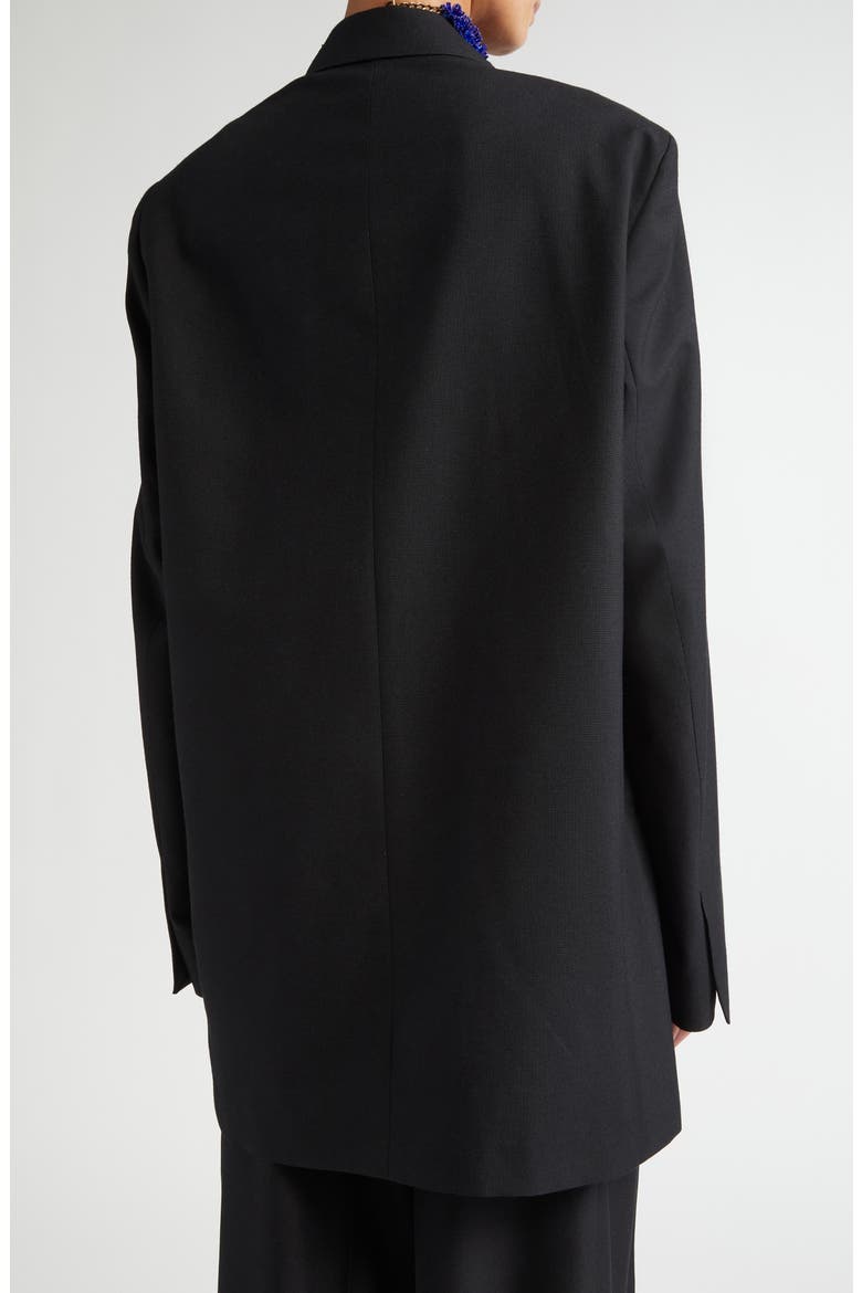 Blink Double Breasted Oversize Wool Toile Jacket, Alternate, color, BLACK