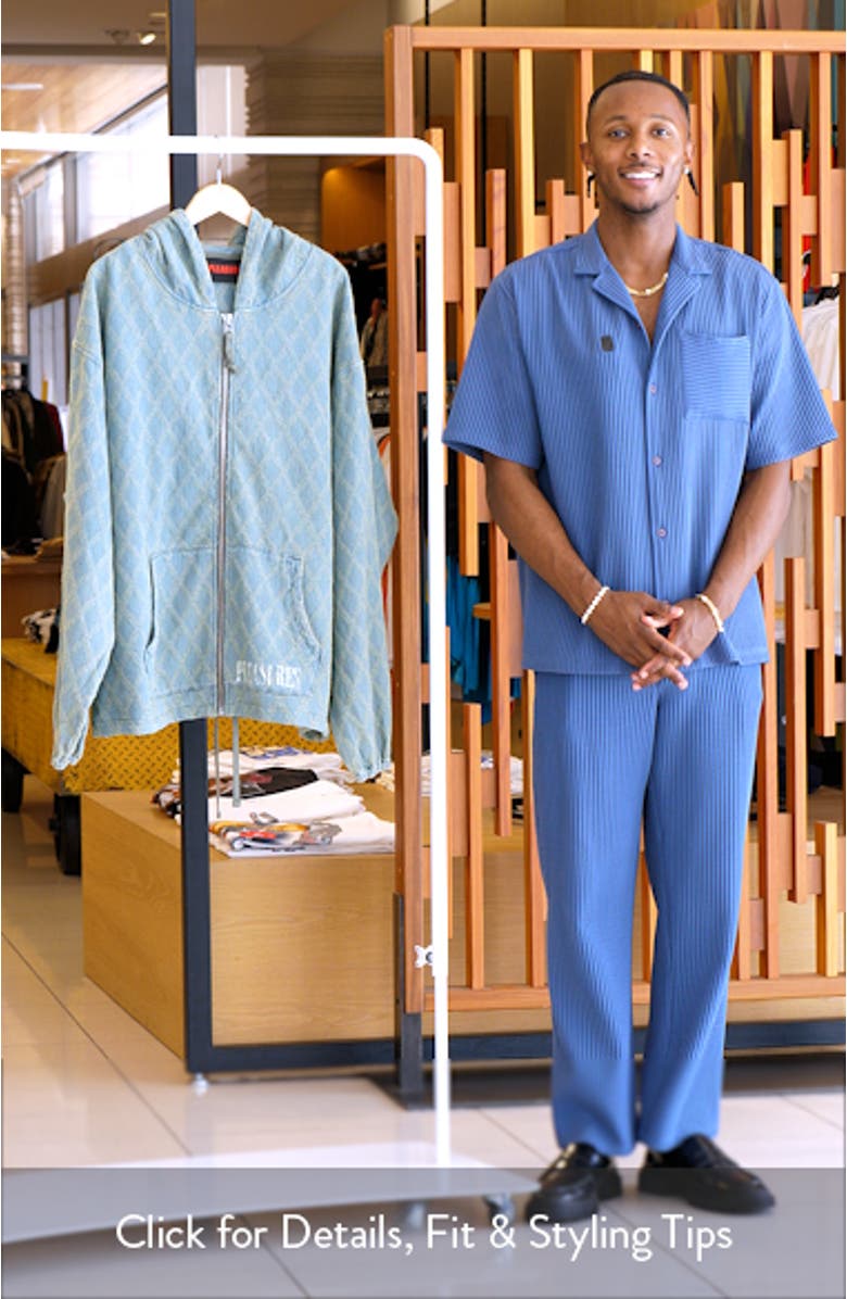 Diamond Jacquard Zip Hoodie, sales video thumbnail