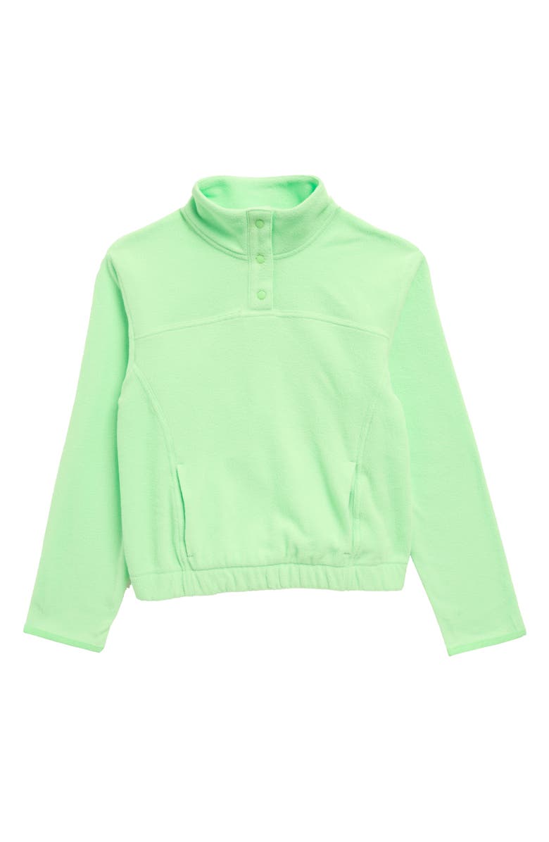 Z by Zella Girl Kids' Polar Fleece Snap Pullover Sweater, Main, color,