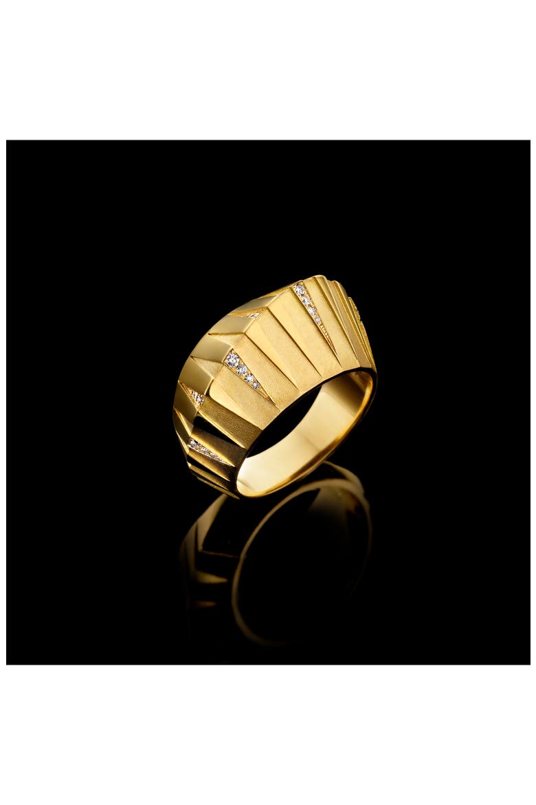 Thebes Pyramid Ring, Alternate, color, YELLOW GOLD
