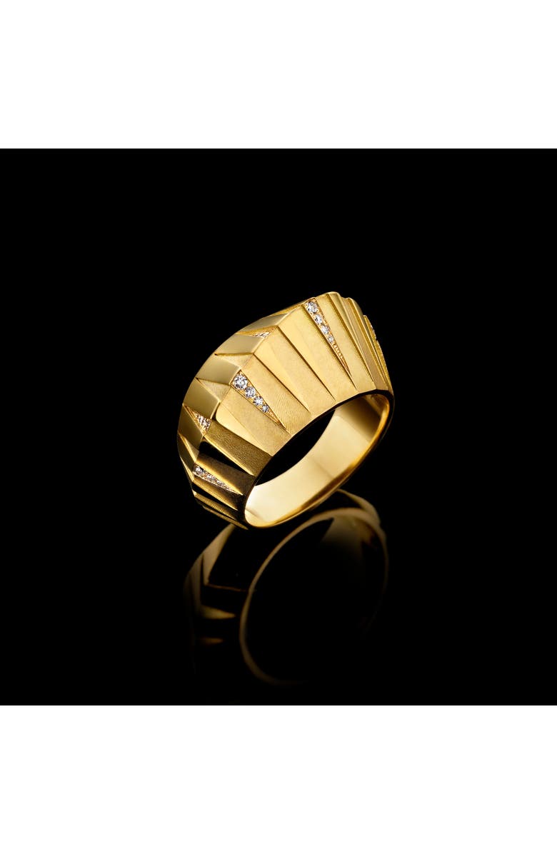 DRIES CRIEL Thebes Pyramid Ring, Alternate, color, Yellow Gold